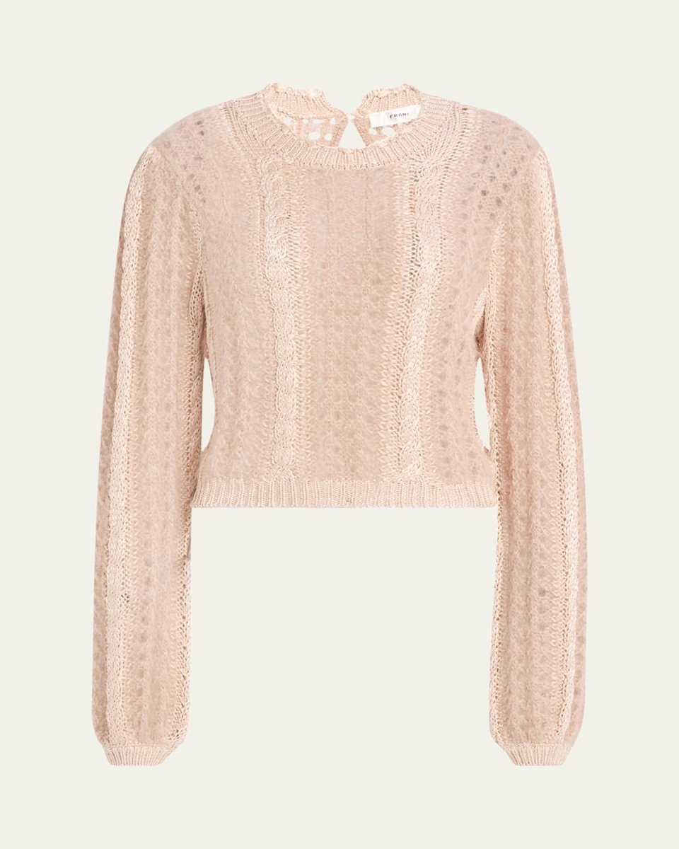 Femme Cable Mix Crewneck Sweater